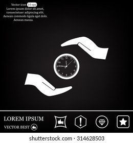watches and hand web icon. vector design