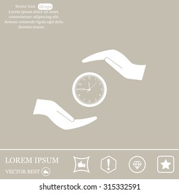 watches and hand web icon. vector design