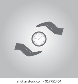 watches and hand web icon. vector design