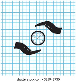 watches and hand web icon. vector design