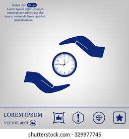 watches and hand web icon. vector design