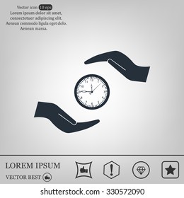 watches and hand web icon. vector design