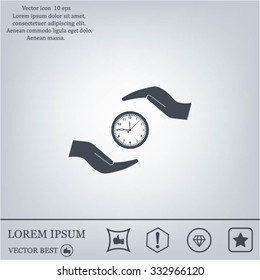 watches and hand web icon. vector design
