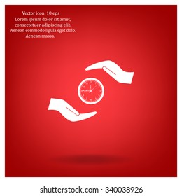 watches and hand web icon. vector design