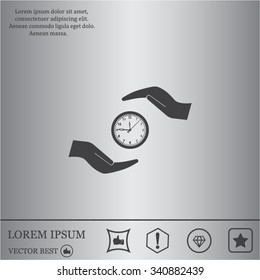 watches and hand web icon. vector design