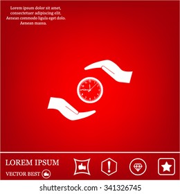 watches and hand web icon. vector design