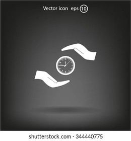 watches and hand web icon. vector design