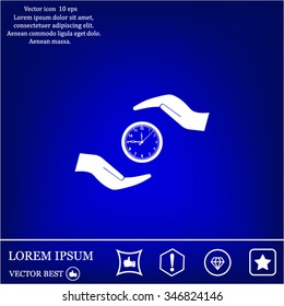 watches and hand web icon. vector design