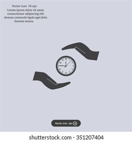watches and hand web icon. vector design