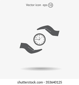 watches and hand web icon. vector design