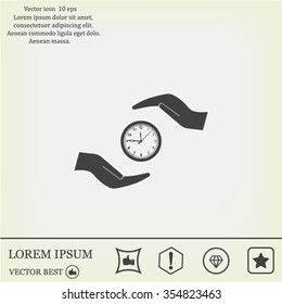 watches and hand web icon. vector design