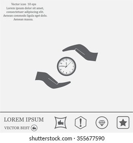 watches and hand web icon. vector design