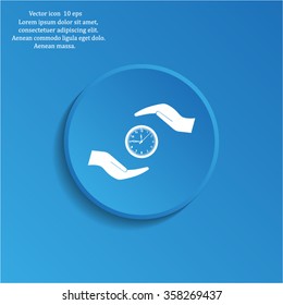 watches and hand web icon. vector design