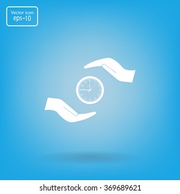 watches and hand web icon. vector design