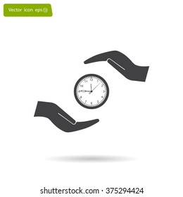 watches and hand web icon. vector design