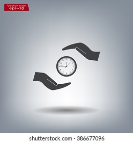 watches and hand web icon. vector design