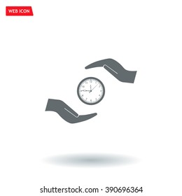 watches and hand web icon. vector design