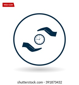 watches and hand web icon. vector design