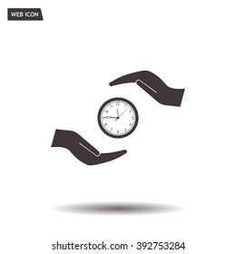 watches and hand web icon. vector design
