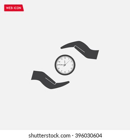 watches and hand web icon. vector design