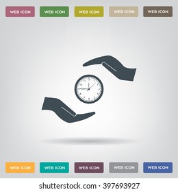 watches and hand web icon. vector design