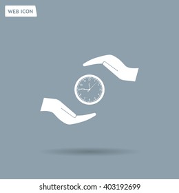watches and hand web icon. vector design