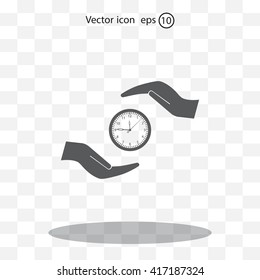 watches and hand web icon. vector design