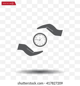 watches and hand web icon. vector design