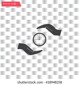 watches and hand web icon. vector design