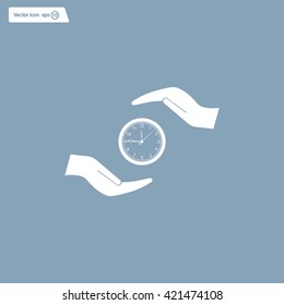 watches and hand web icon. vector design