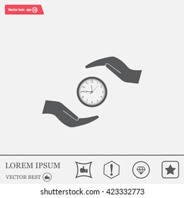 watches and hand web icon. vector design