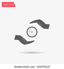 watches and hand web icon. vector design