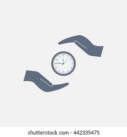 watches and hand web icon. vector design