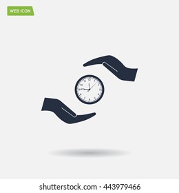 watches and hand web icon. vector design