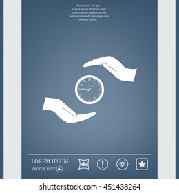 watches and hand web icon. vector design