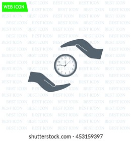 watches and hand web icon. vector design