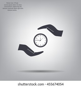 watches and hand web icon. vector design
