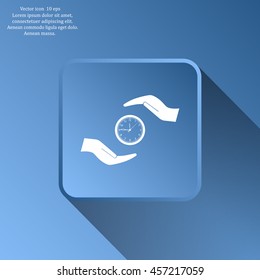 watches and hand web icon. vector design