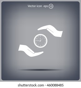 watches and hand web icon. vector design
