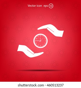 watches and hand web icon. vector design