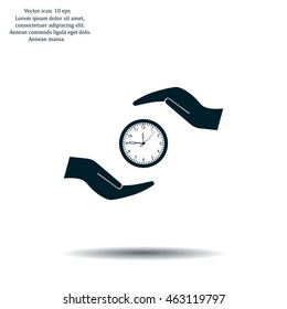 watches and hand web icon. vector design