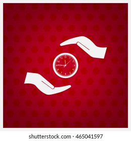watches and hand web icon. vector design