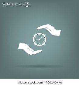 watches and hand web icon. vector design