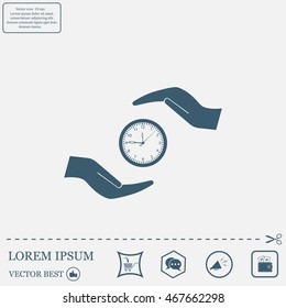 watches and hand web icon. vector design