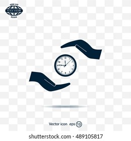 watches and hand web icon. vector design