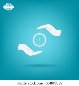 watches and hand web icon. vector design