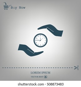 watches and hand web icon. vector design