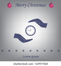 watches and hand web icon. vector design