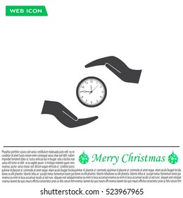 watches and hand web icon. vector design