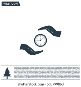 watches and hand web icon. vector design